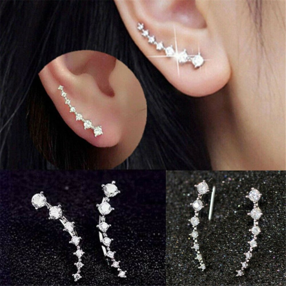 🌹3/$25🌹Rhinestone Ear Climber Earrings - Picture 2 of 6